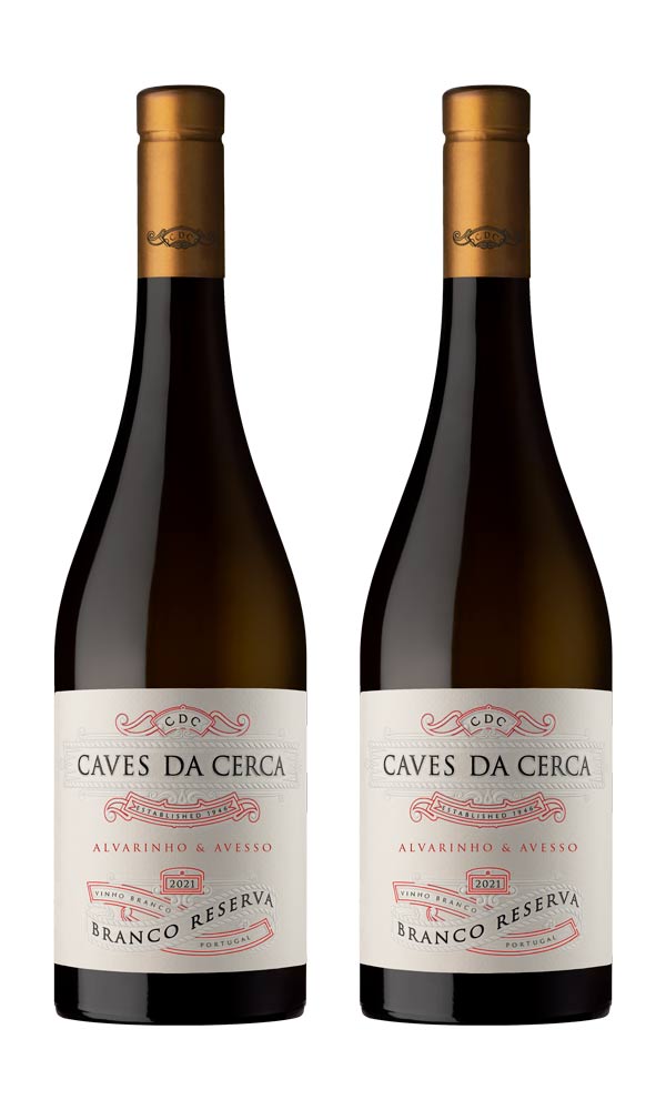 Caves da Cerca Vinho Regional Minho Branco Alvarinho e Avesso Reserva 2021 Produzido por Caves da Cerca em Amarante caixa 2