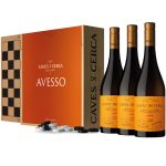 Caixa de Madeira (3x750ml) Caves da Cerca Avesso Reserva 2021 Produzido em Amarante por Caves da Cerca