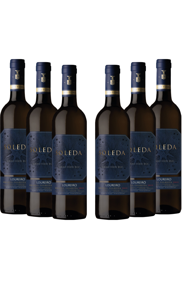 Soleda Loureiro Vinho Verde Branco produzido em Amarante por Caves da Cerca Caixa 6