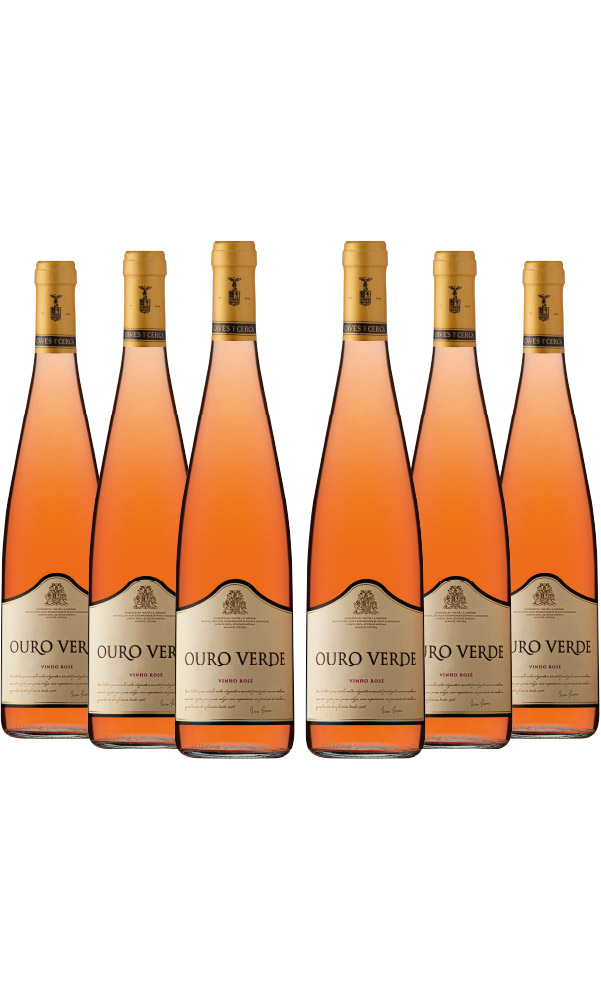 Ouro Verde Rosé. Vinho Verde Rosé produzido em amarante por Caves da Cerca Caixa 6