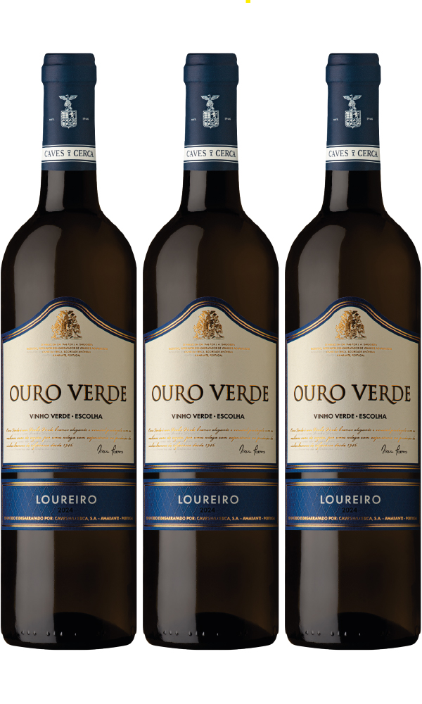 Ouro Verde Loureiro Escolha. Vinho Verde Branco Loureiro produzido por Caves da Cerca em Amarante